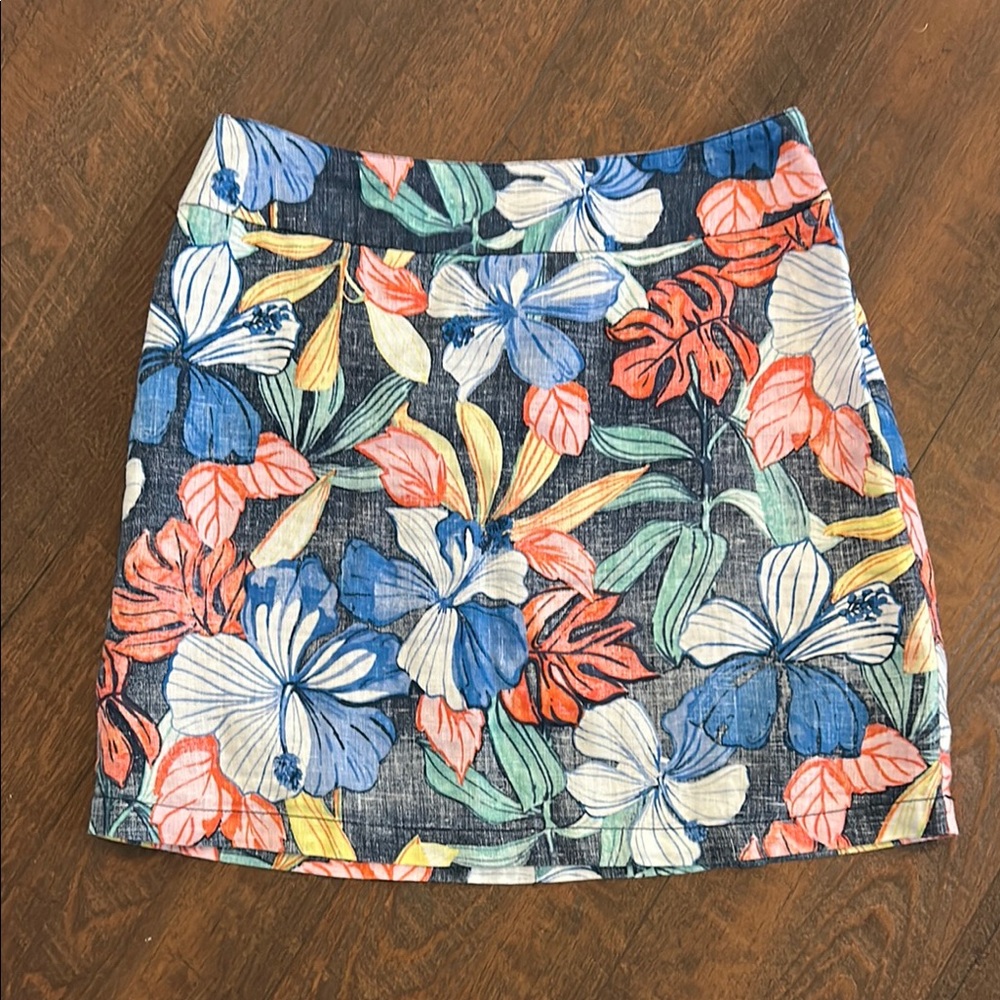 Tommy Bahama Linen Tropical Linen Skirt Size 8